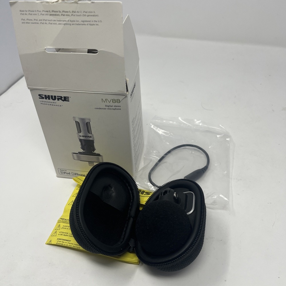 Shure MV88 Digital Stereo Condenser Microphone for iPhone iPad iPod